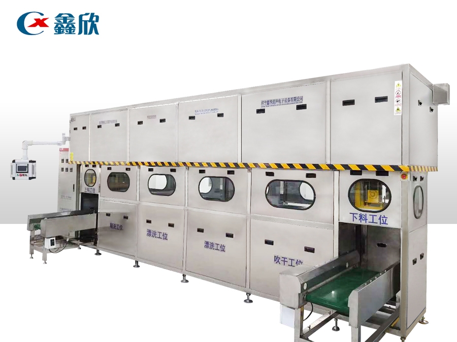 Automatic glass lens cleaning and drying line
