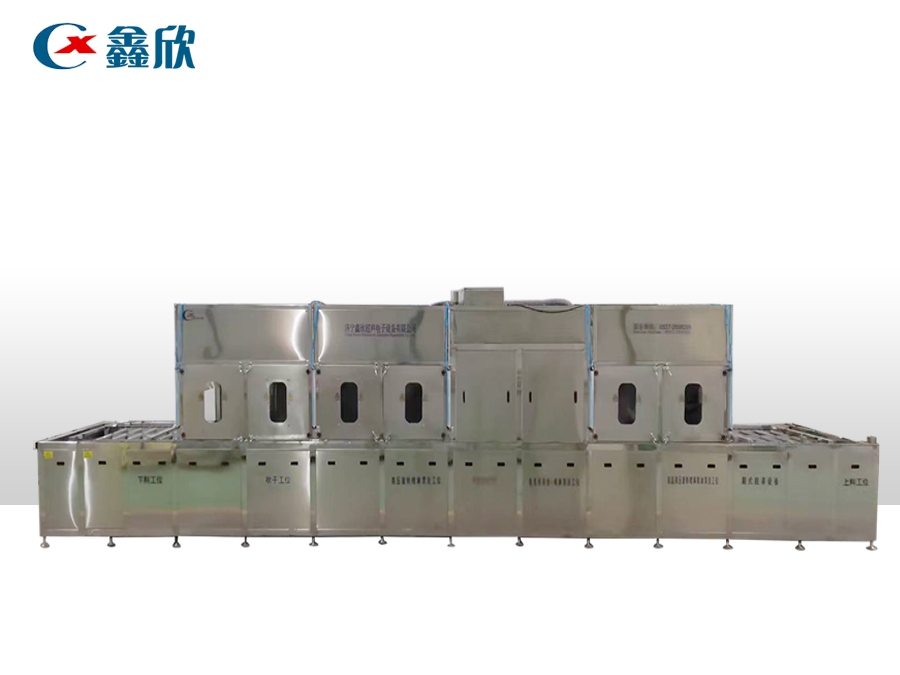 Box type paint stripping and cleaning line